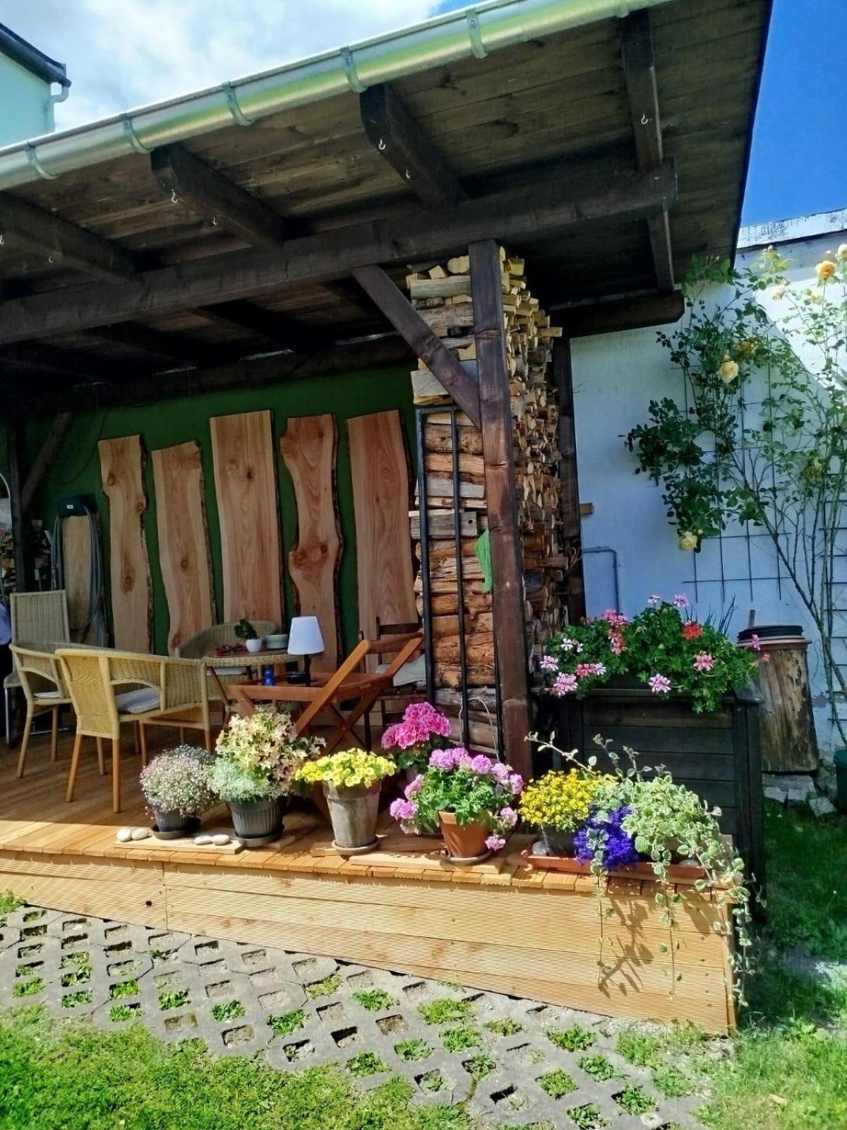 Ferienwohnung Greifenbach, Gartennutzung, Haustiere Willkommen Geyer Exterior photo